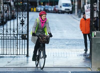 Labour leader Ivana Bacik arriving at Leinster House, Dublin, ahead of the nomination of a new taoiseach. Photograph: Brian Lawless/PA