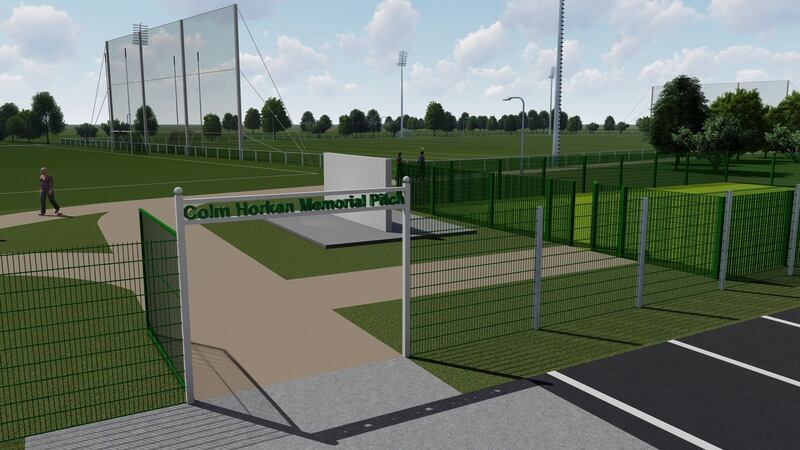 Plan drawing of the  Colm Horkan Memorial Pitch