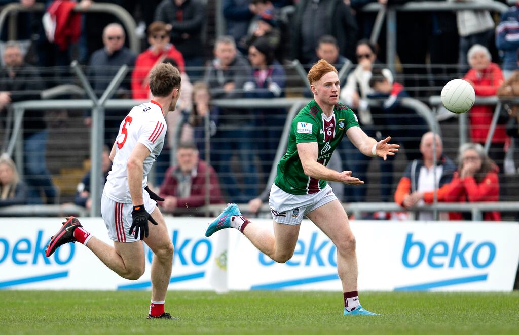 Ronan Wallace of Westmeath and Louth's Leonard Grey during the 2023 Leinster quarter-final in Navan. Photograph: Tommy Grealy/Inpho