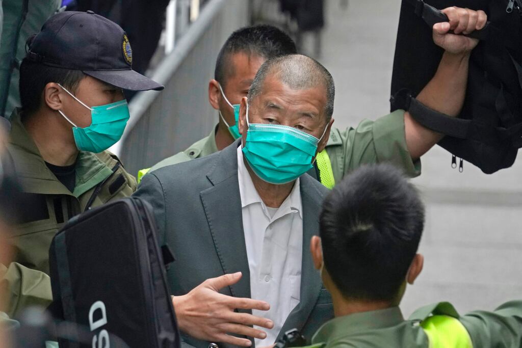 Jimmy Lai was arrested during a crackdown on the city’s pro-democracy movement following widespread protests in 2019 Photograph: Kin Cheung/AP