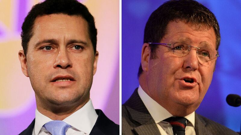 Ukip MEPs  Steven Woolfe (left) and Mike Hookem. In an interview with BBC Radio Humberside, Mr Hookem “categorically” denied throwing any punches at Mr Woolfe and insisted he was not responsible for his injuries. Photograph: PA Wire