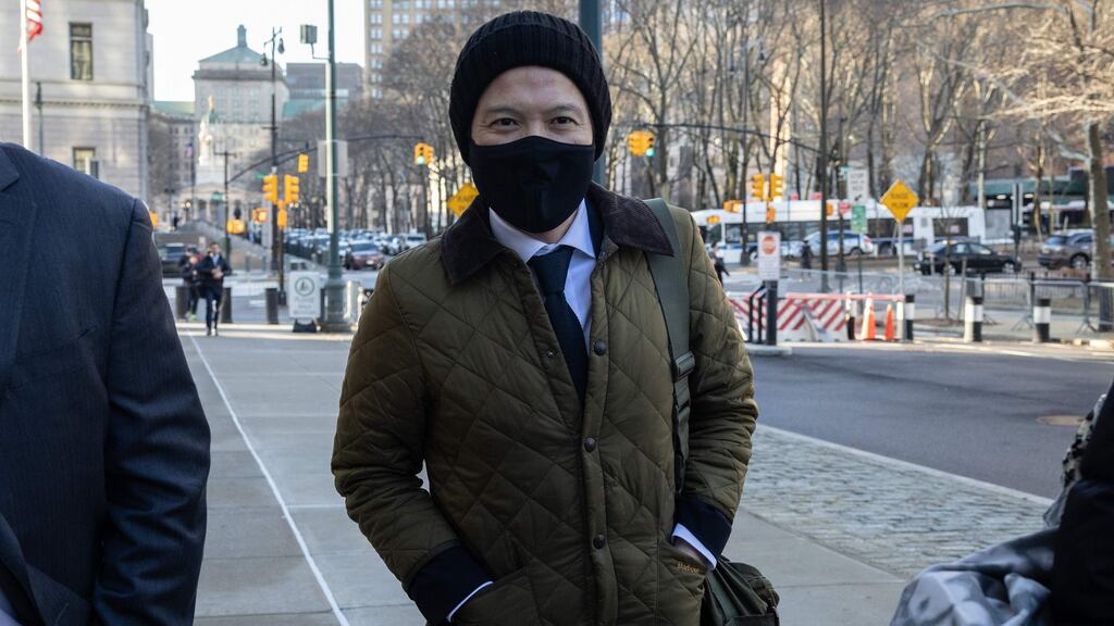Former Goldman Sachs banker Roger Ng arrives at US Federal Court in New York. Photograph: Yuki Iwamura/AFP