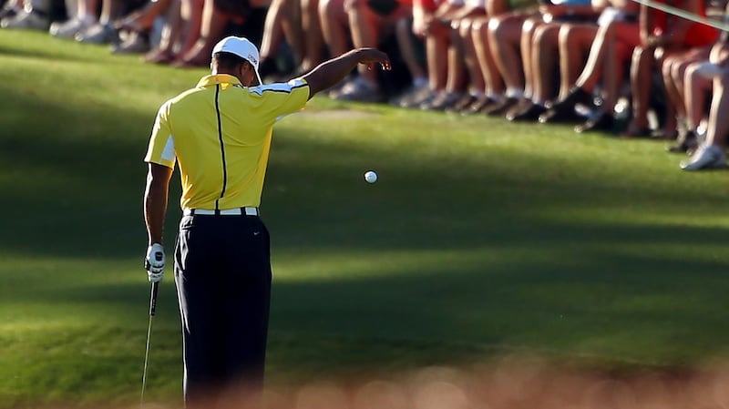In a 2013 end-of-year review for Golf.com, Chamblee catalogued four instances where Tiger Woods had been ‘cavalier with the rules’. Photograph: Mike Ehrmann/Getty Images
