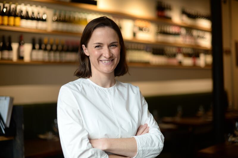 Liz Matthews of Etto on Merrion Row says they too have noticed a fall-off in lunchtime trade, but their location means the tourist trade has kept them busy this summer. Photograph: Dara Mac Dónaill