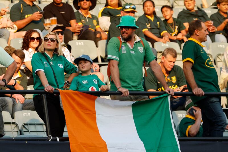 Irish fans at Kings Park in Durban. Photograph: Wikus de Wet/AFP via Getty Images 
