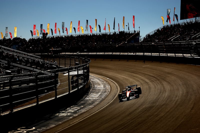 Lando Norris during Friday's practice session at the Madring. Photograph: Clive Mason/Getty Images