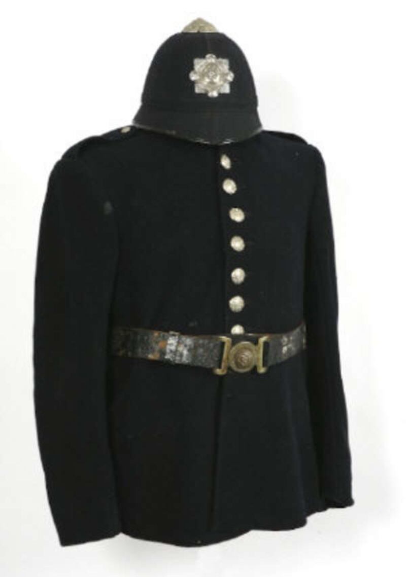 An early Garda uniform – the force's name was changed from the Civic Guard to An Garda Síochána na hÉireann in August 1923. Photograph: Adams