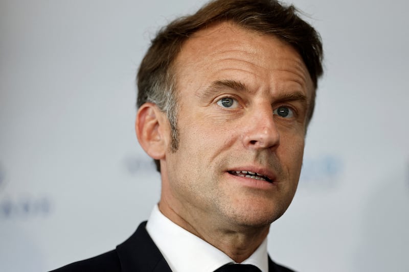 French president Emmanuel Macron said the negotiations with Iran had to move towards an agreement on zero uranium enrichment. Photograph: Benoit Tessier/AFP via Getty Images