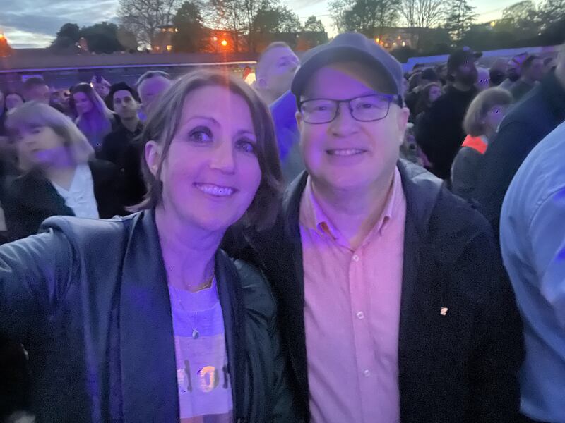 Paul Gavan and his wife Ursula Gavan at Bruce Springsteen's concert in Dubin.