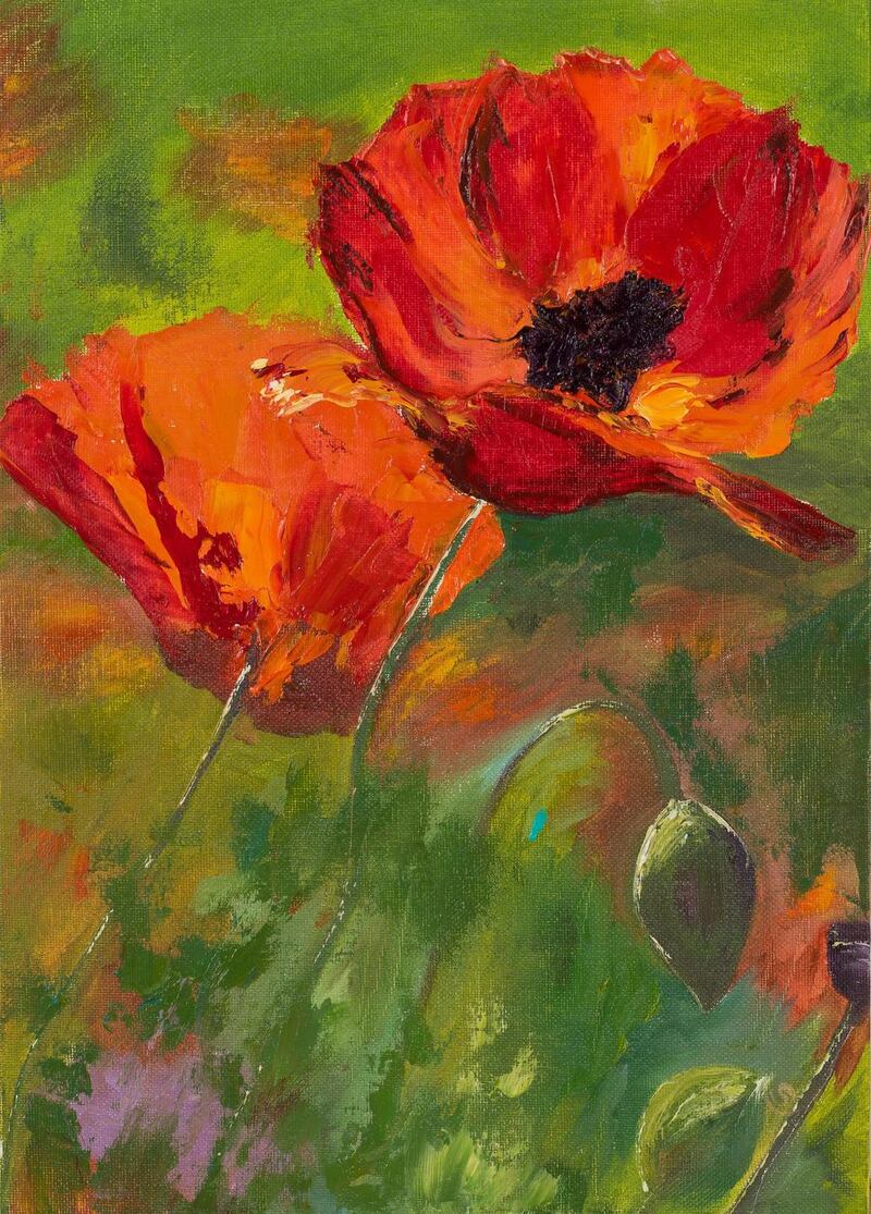Poppies in the Meadow by Susan Cronin (Lot 84, €600-€800)