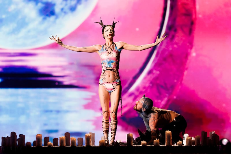 Bambie Thug performing at Eurovision Song Contest last year in the Malmo Arena, Malmo, Sweden. Photograph: Andres Poveda