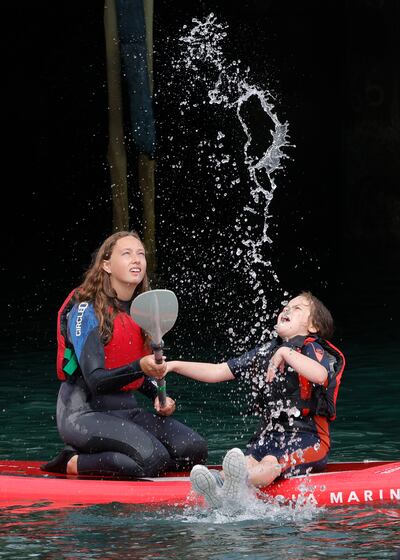 Hayley Byrne with Grace. Photograph: Alan Betson