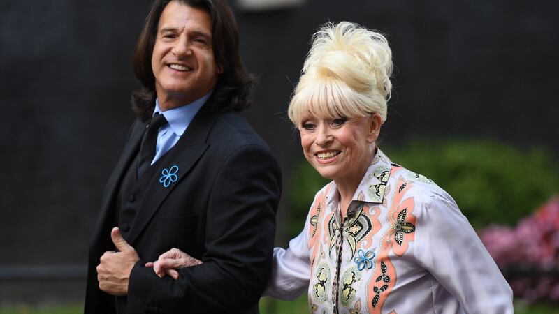 Barbara Windsor  and her husband Scott Mitchell  arriving in Downing Street in London in Sepember last year. Photograph:  Neil Hall/EPA