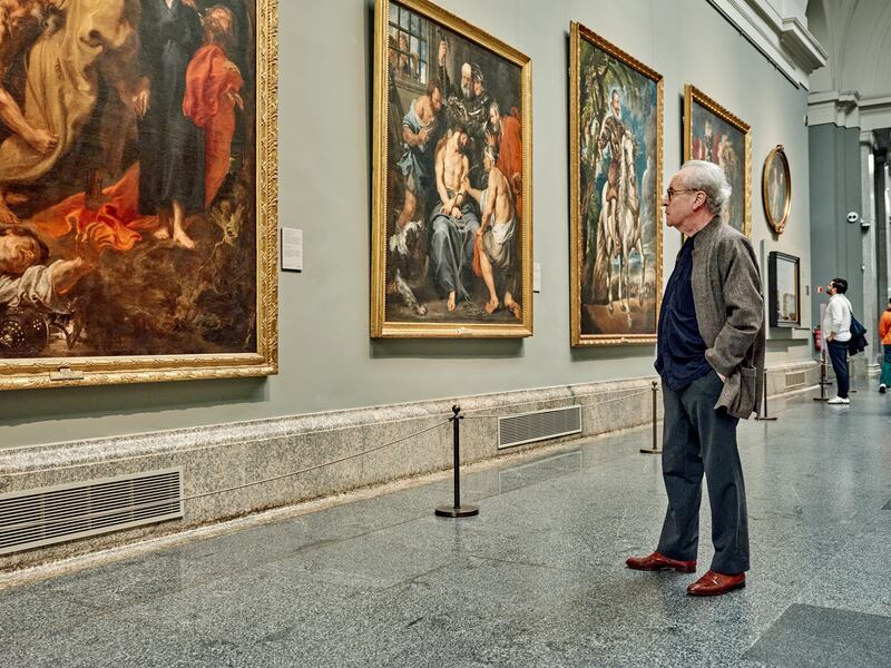 John Banville looks at paintings by Rubens at the Prado Museum. Photograph: Carlos Chavarria/The New York Times

                      