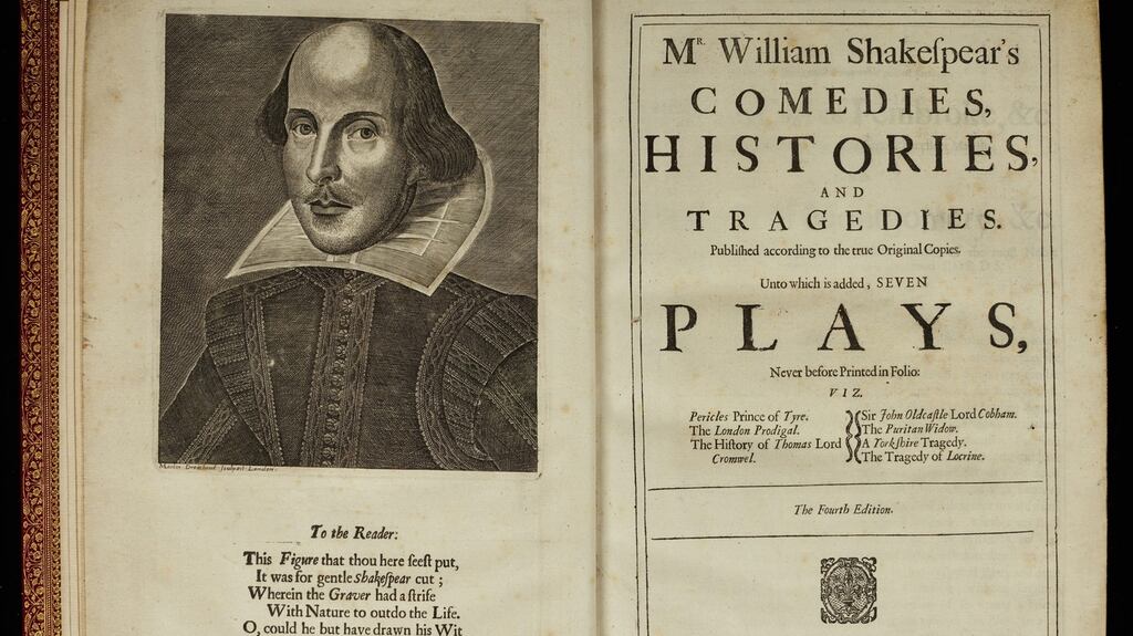 Shakespeare’s Fourth Folio, from the Jesuit collection known as “the O’Brien Library”, which will go under the hammer in a major auction at Sotheby’s next June. Photograph from Sotheby’s