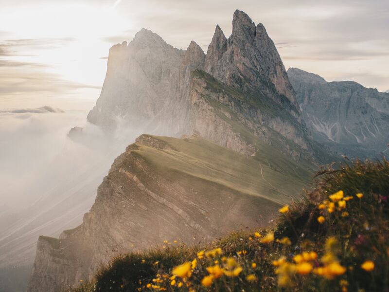 The Dolomites in summer — cool air, still paths, alpine calm