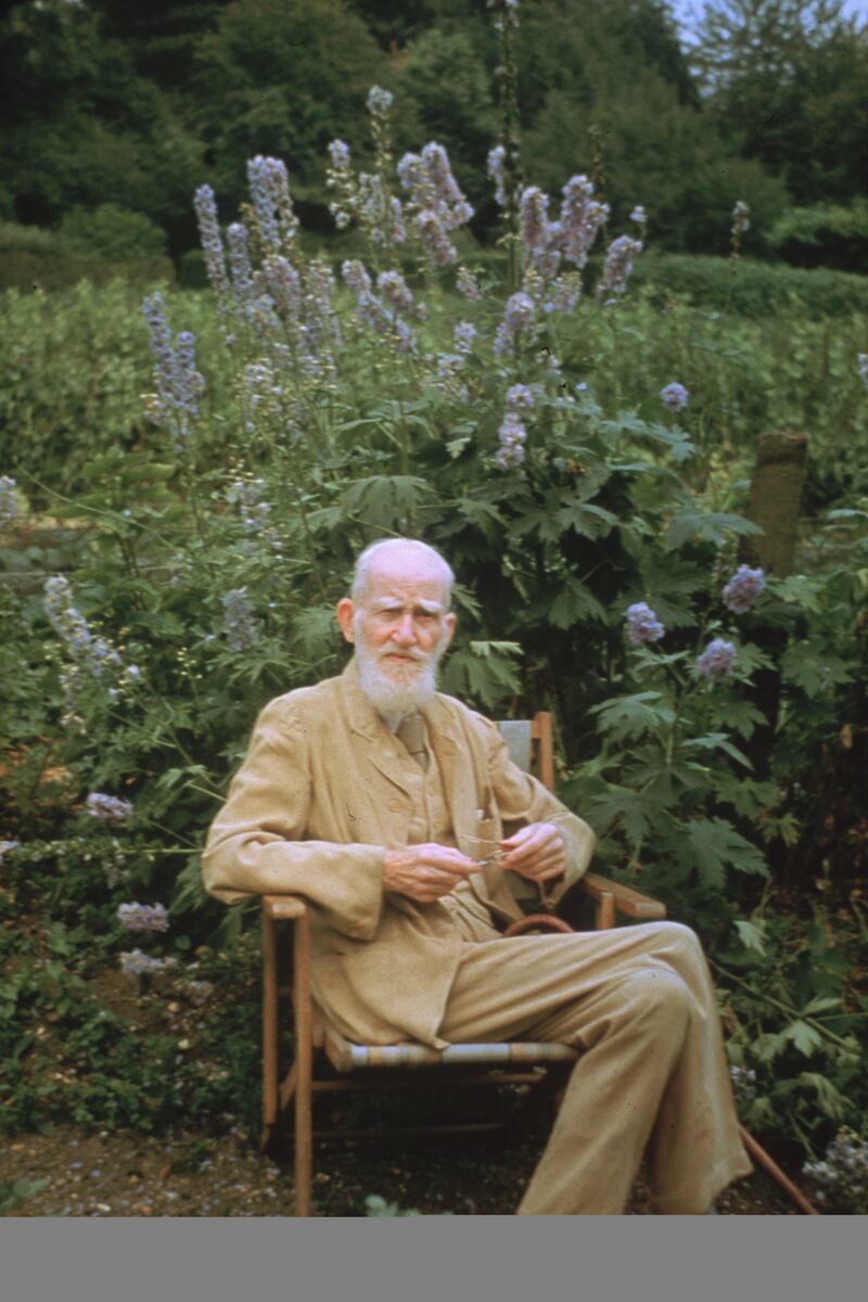 George Bernard Shaw in the garden of his country home in Ayot St Lawrence, Hertfordshire, in 1946. Photograph: Keystone/Getty Images