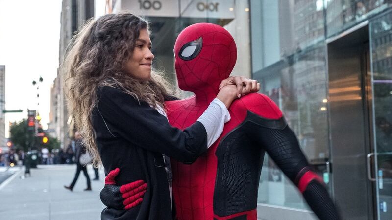 Zendaya and Tom Holland in Spider-Man: Far from Home. Photograph: Jay Maidment/Sony Pictures