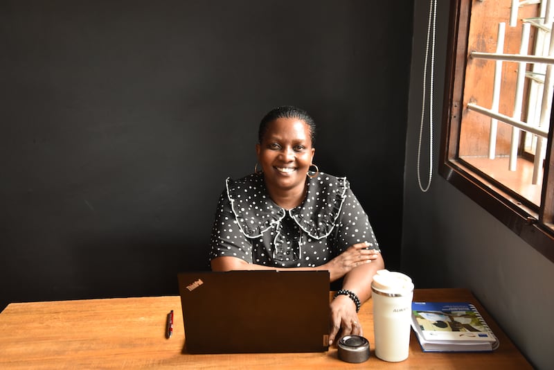 Bright Byengoma helps people who have been trafficked from Uganda. Photograph: Sophie Neiman