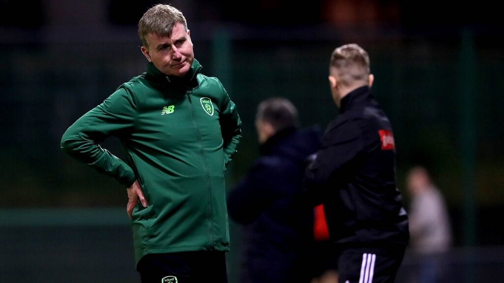 Ireland under-21 manager Stephen Kenny at Home Farm FC in Whitehall for Wednesday night’s friendly. Photograph: Ryan Byrne/Inpho