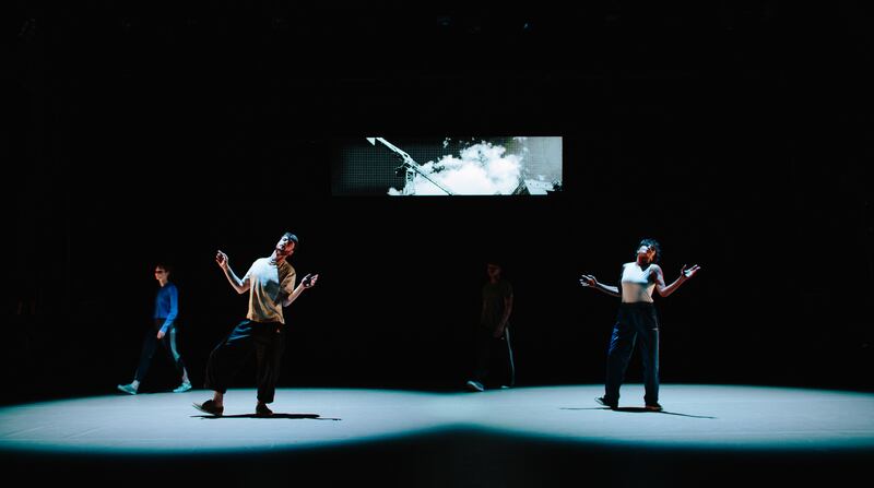 Yes and Yes: Liz Roche's piece, performed excellently by Mufutau Yusuf, Sarah Cerneaux, Grace Cuny and Diarmuid Armstrong, seems carried along by the energy of the writing. Photograph: Steven O'Connor