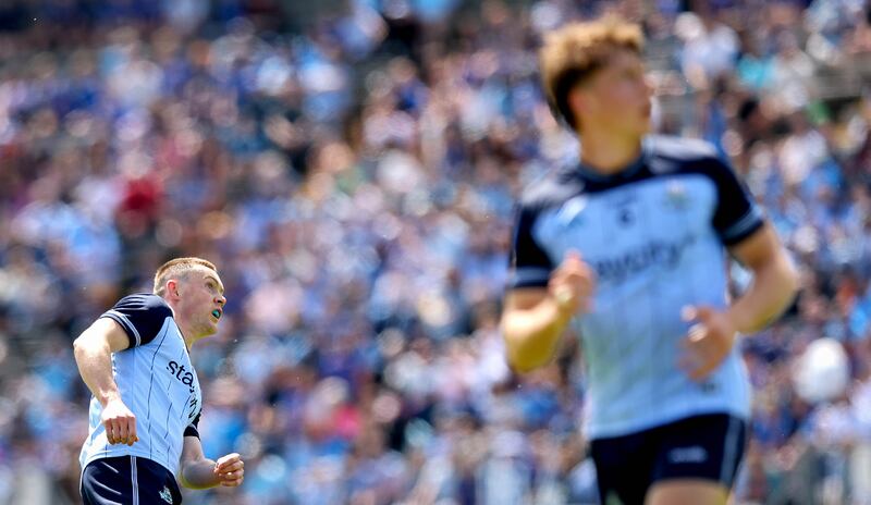 Dublin’s Con O’Callaghan looks on after a two-point effort against Cavan. Photograph: Ryan Byrne/Inpho