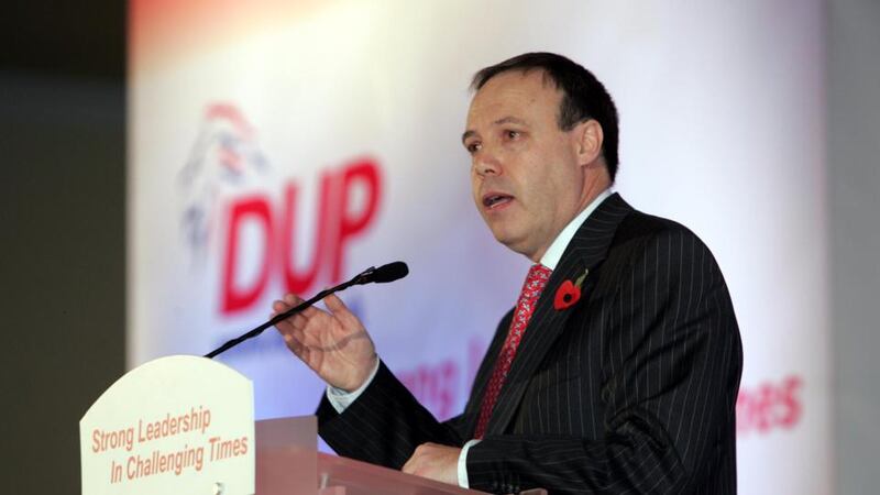 DUP deputy leader Nigel Dodds told his party’s annual conference that as many as 12 Unionist MPs could return to Westminster in May’s general election. Photograph: Eric Luke/The Irish Times