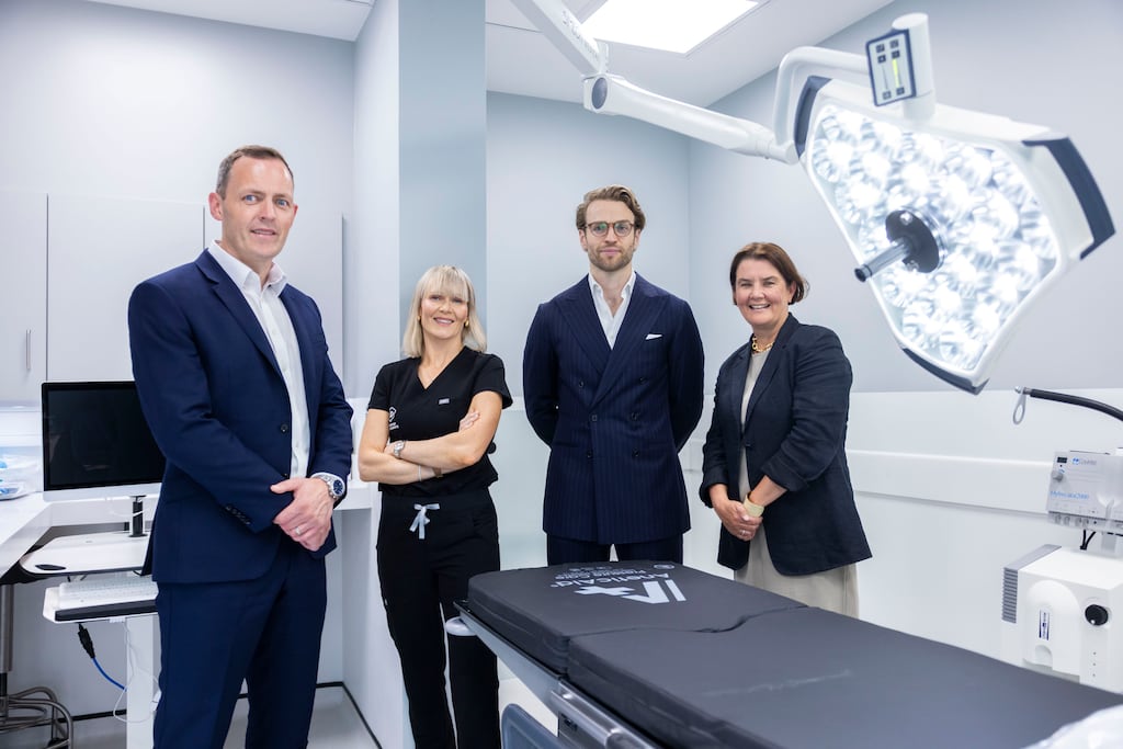 Aidan Finnan, director, new business, business banking, AIB; Prof Nicola Ralph, Surgical Institute Dublin; Conor Murphy, chief executive, Surgical Institute Dublin; Cathy Bryce, managing director, capital markets, AIB