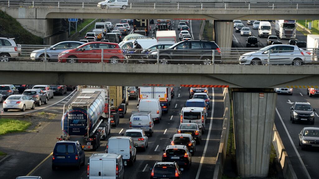 The M50 is the State’s most developed road for what the authority calls intelligent transport systems. Photograph: Alan Betson