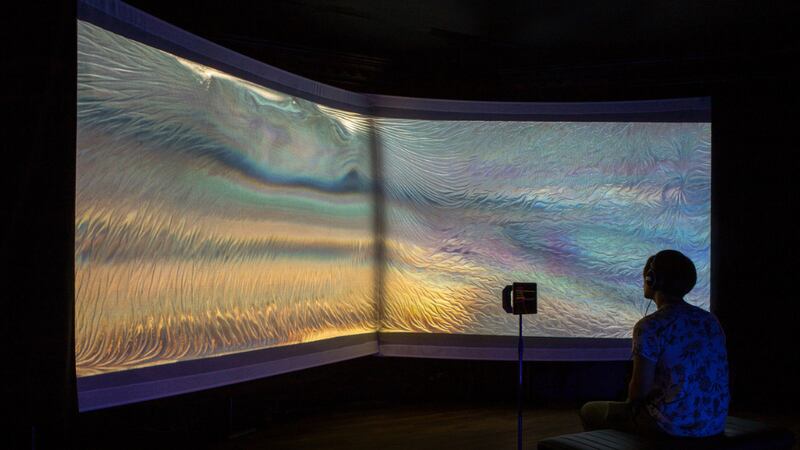 Augmented Body, Altered Mind, a former interactive exhibition by AlanJames Burns, using BCI technology
