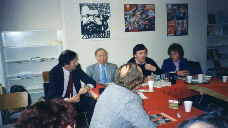 The author speaking at a Labour Party seminar on “Is Marxism relevant to the 1980s?” in Dublin in 1984