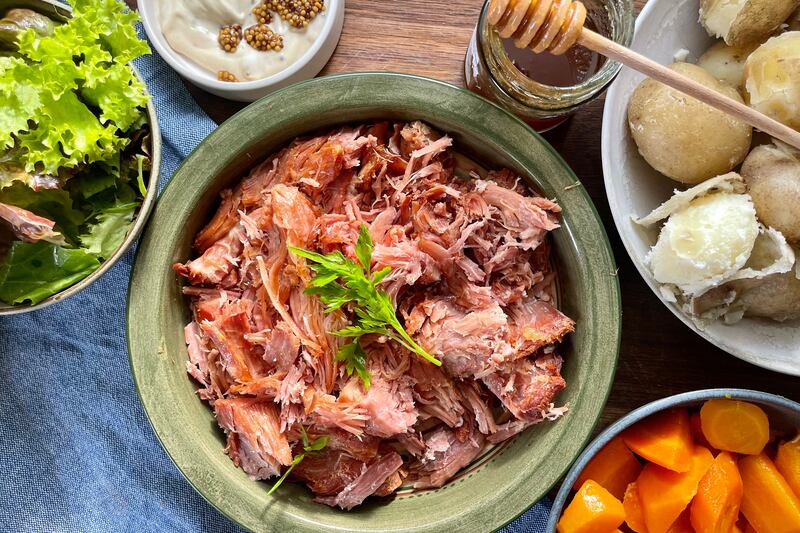 Lilly Higgins’s slow-cooked ham with honey and mustard aioli was a sure-fire hit. Photograph: Lily Higgins