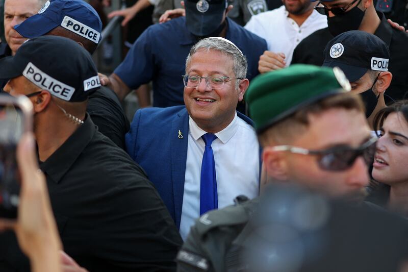 Itamar Ben-Gvir's actions will play well with extremist base. Photograph: Ilia Yefimovich/AFP via Getty Images