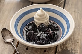 Mark Moriarty’s recipe for red wine prunes with mascarpone ‘a la Etto’