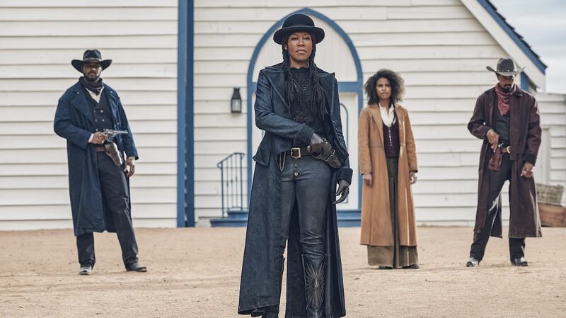 Regina King (foreground) in The Harder They Fall