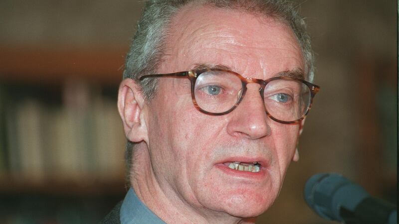 Seamus Deane, winner of the Irish Literature Prize for Fiction and International Fiction at the 1997 literature awards in the RDS. Photograph: Alan Betson