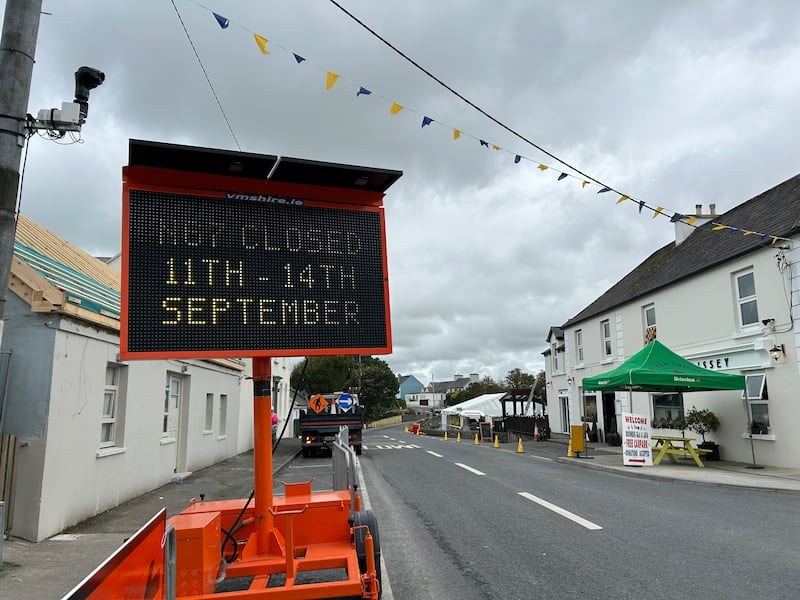 A large Garda and Secret Service presence is already in place around the village of Doonbeg, Co Clare, and at the Irish Open ahead of Donald Trump’s expected arrival at the weekend. Photograph: Claudia Savage/PA Wire
