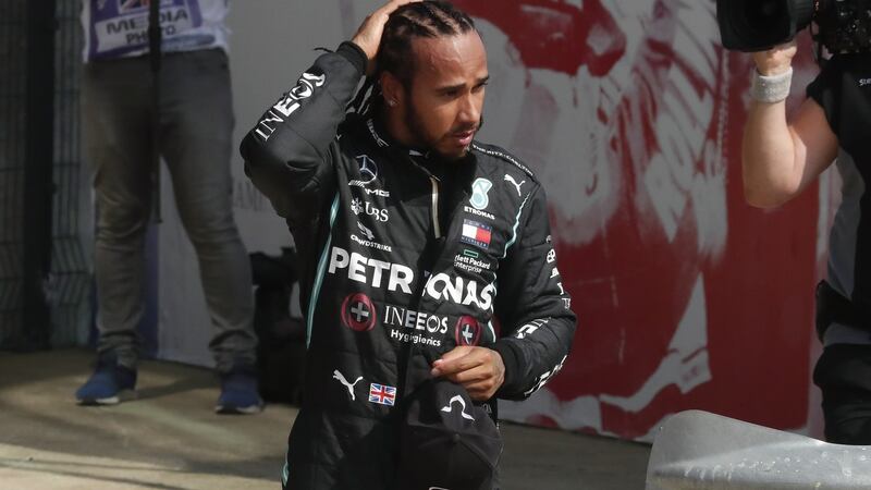 Defending world champion Lewis Hamilton finished second in the Silverstone Grand Prix. Photograph: Frank Augstein/EPA