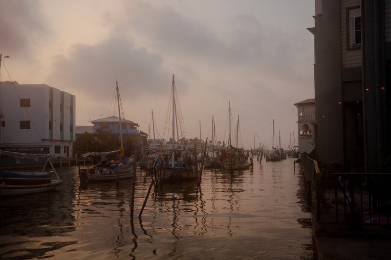 The waterfront in  Belize City. Photograph: Natalie Keyssar/New York Times