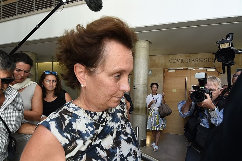 Sylvia Ratkowski, daughter of Helene Pastor, arrives at the assizes of Bouches-du-Rhone, in Aix-en-Provence, southern France on September 17, 2018 for the trial of the son-in-law of the Monaco billionaire with nine other people suspected of her murder. - Ten people, including her son-in-law, alleged sponsor, appear from September 17, 2018, before the assizes of Bouches-du-Rhone for their involvement to varying degrees in the murder of the Monaco billionaire Hélène Pastor and her driver. (Photo by Boris HORVAT / AFP) (Photo credit should read BORIS HORVAT/AFP/Getty Images)