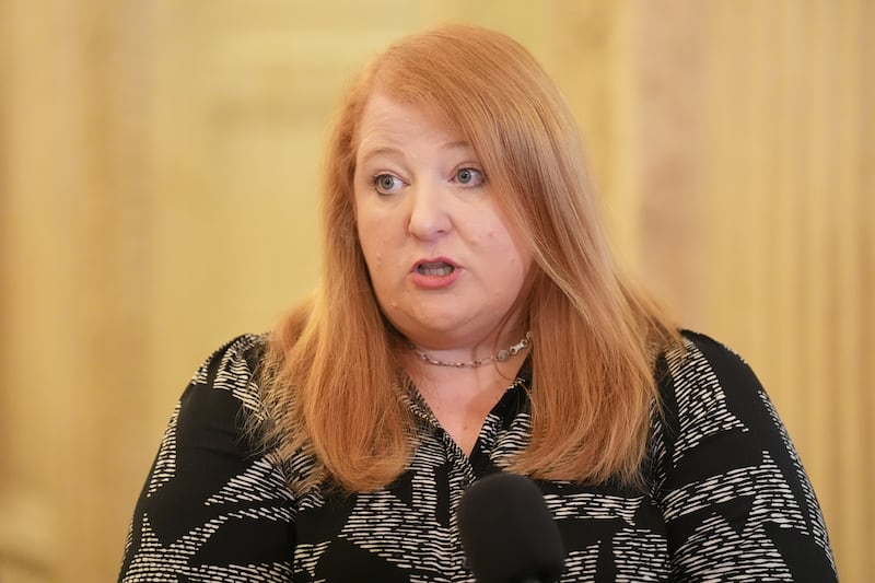 Stormont justice minister Naomi Long strongly rebutted the concerns raised by animal charities about the use of prison support dogs. Photograph: Niall Carson/ PA