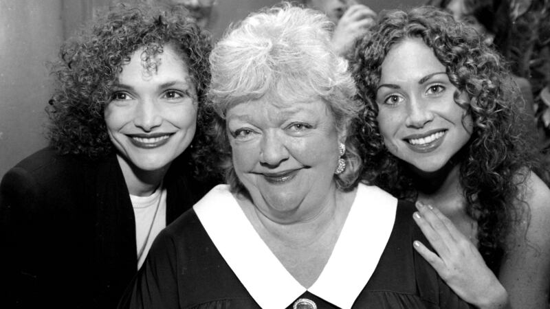 Actor Mary Elizabeth Mastrantonio, writer Maeve Binchy and actor Minnie Driver at the Irish premiere of the film Circle of Friends at the Savoy Cinema on May 11th, 1995. Photograph: Paddy Whelan