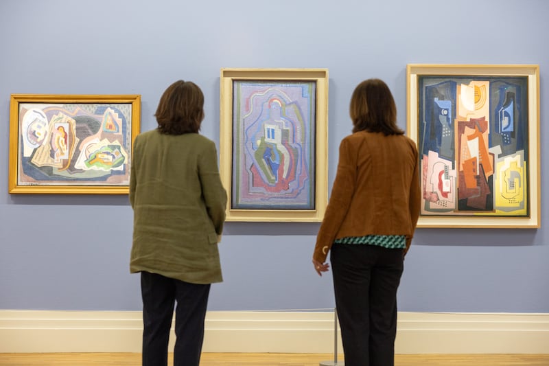 Margaret Doyle and Aileen McGale at The Art of Friendship exhibition in the National Gallery of Ireland. Photograph: Naoise Culhane