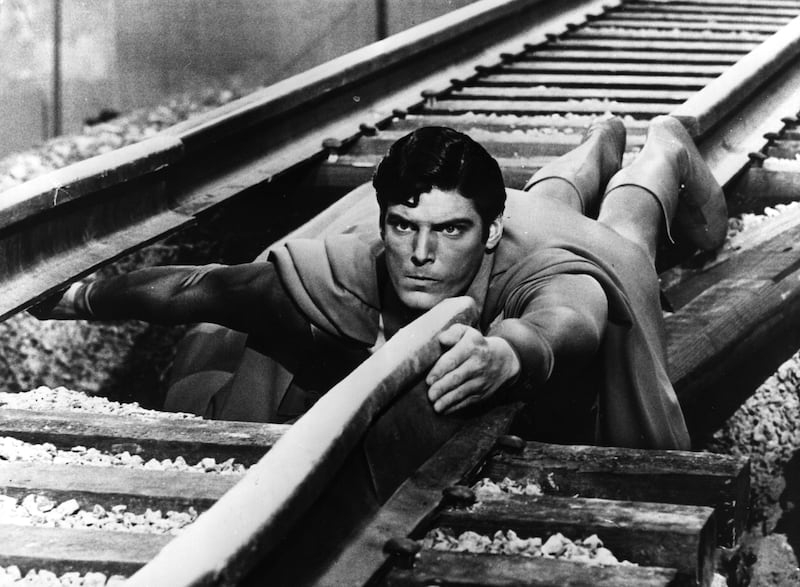 Christopher Reeve, at age 24, in a scene from Superman. Photograph: Keystone/Getty Images