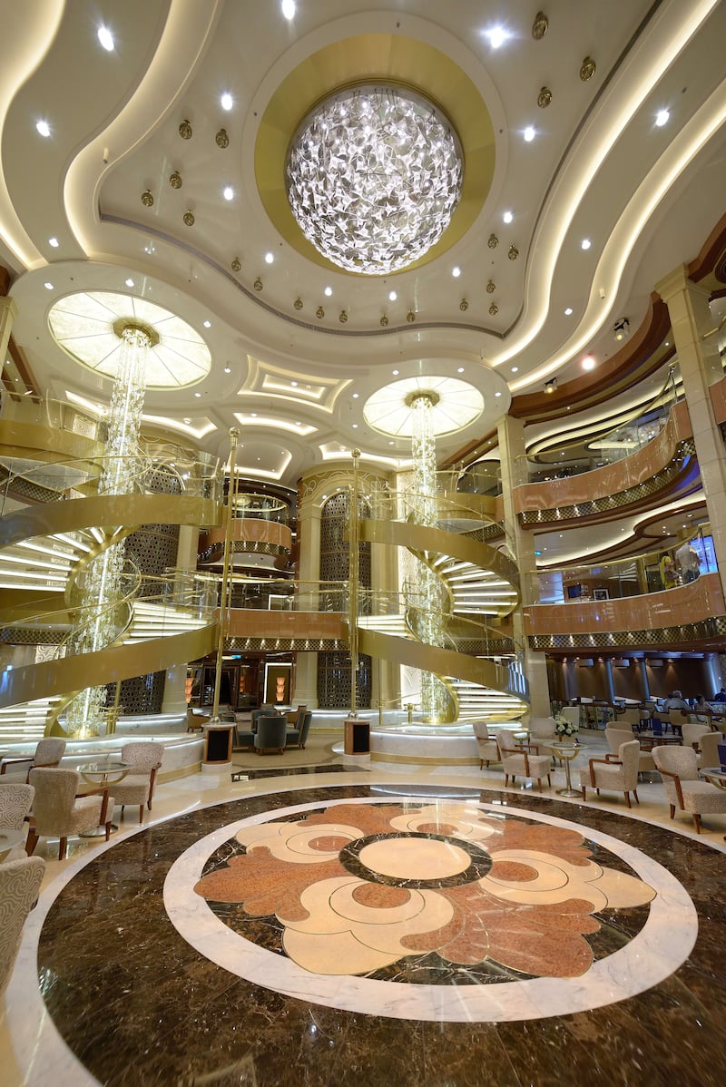 The atrium from the piazza, on the Regal Princess
