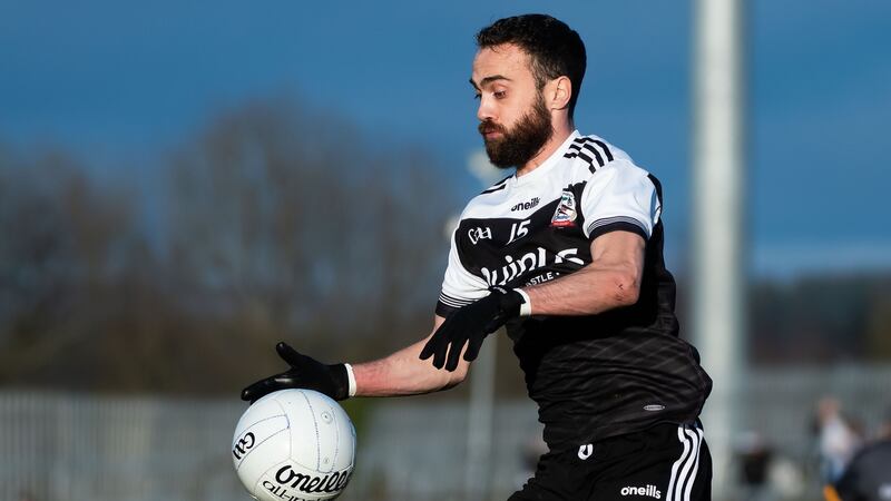 Kilcoo’s Conor Laverty in action during the  AIB Ulster Club SFC Final against Naomh Conaill  at Healy Park in Omagh. Photograph: Evan Logan/Inpho