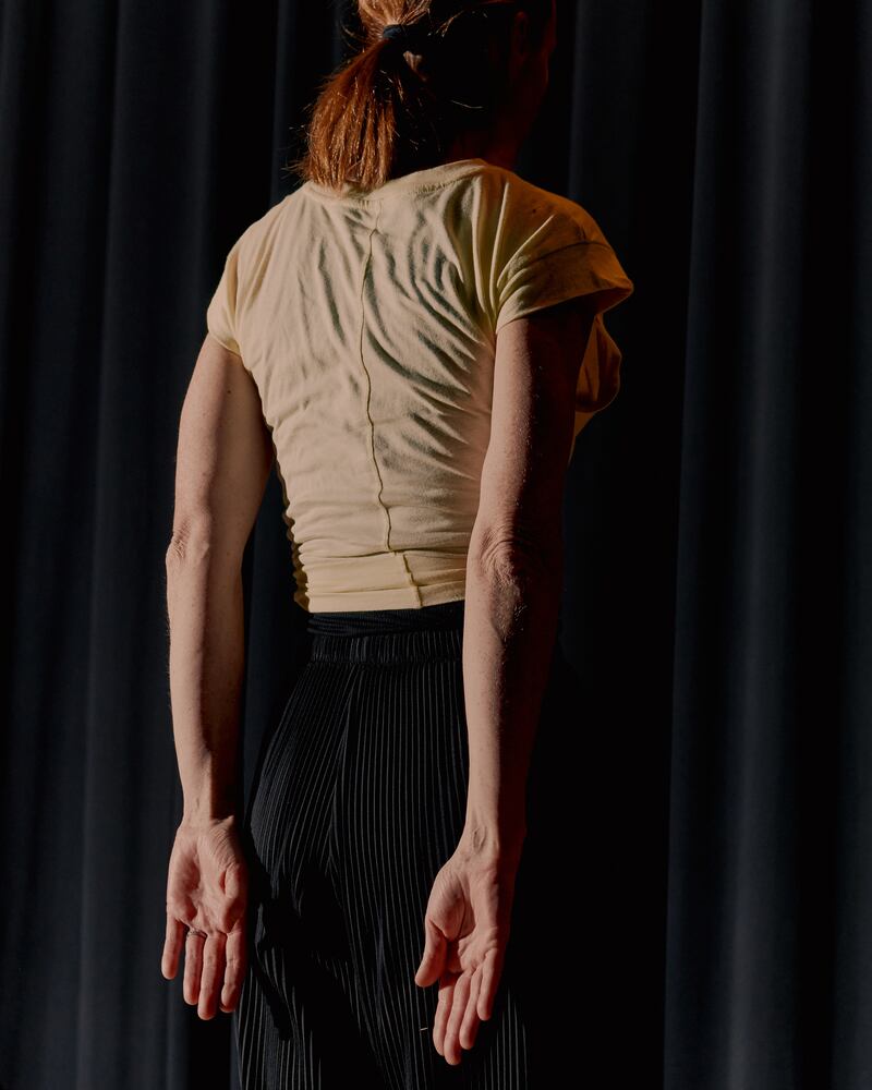 Jean Butler rehearses What We Hold. Photograph: Vincent Tullo/The New York Times
                      