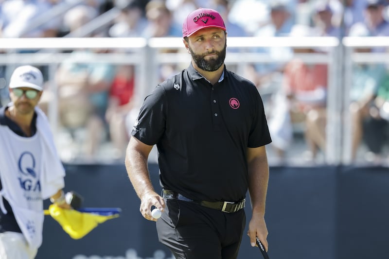 Jon Rahm on the ninth green during the final round of the 2025 PGA Championship. Photograph: Erik S Lesser/EPA