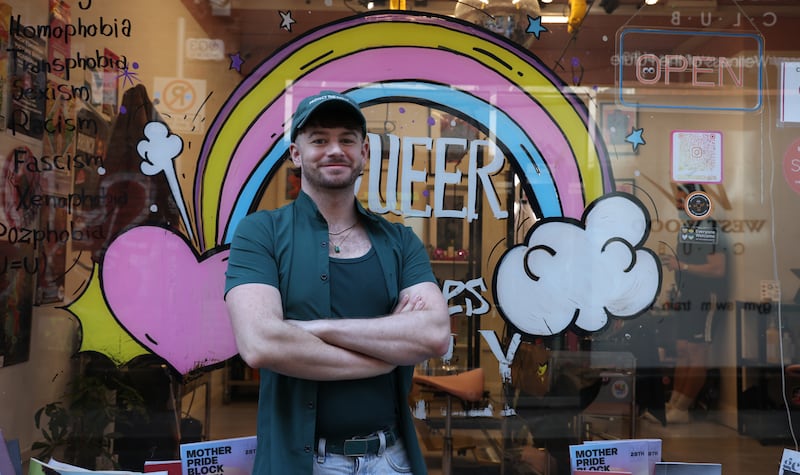 Kiro Rodrigues is co-owner of Queer Hawk in Temple Bar. Photograph: Bryan O’Brien/ The Irish Times 
