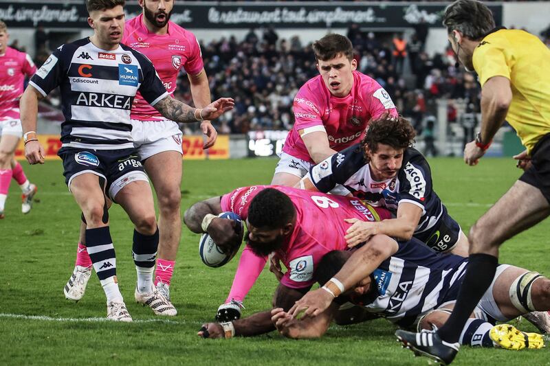 Gloucester qualified after a pair of wins over Bordeaux. Photograph: Thibaud Moritz/AFP via Getty Images  